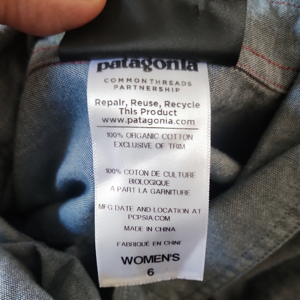 Patagonia Women’s Modest Denim Shirt Dress Blue Size 6 - Picture 9 of 9